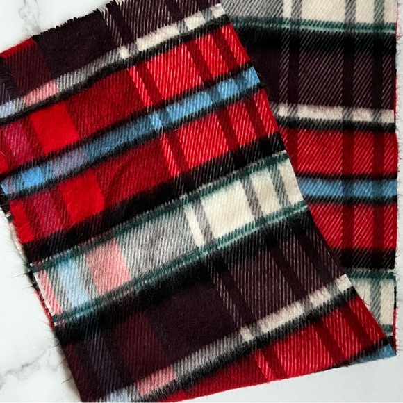 AUTHENTIC Burberry Wool Red Plaid Scarf - Picture 2 of 7